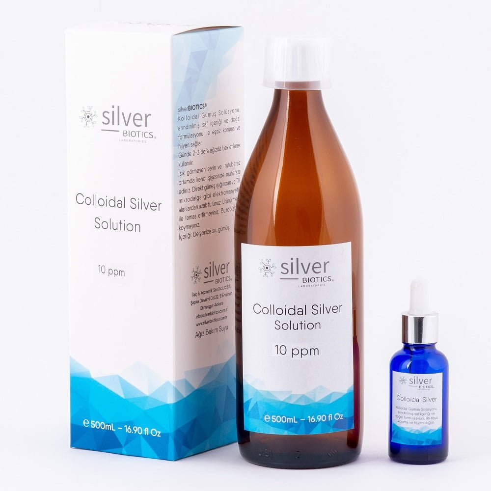 silverBIOTICS 10ppm 500ml Kolloidal Gümüş Suyu