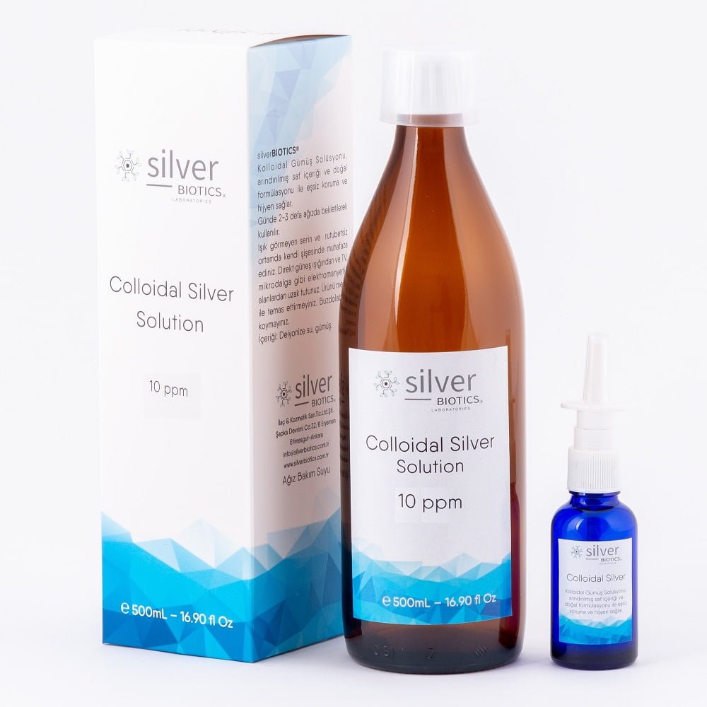 silverBIOTICS 10ppm 500ml Kolloidal Gümüş Suyu
