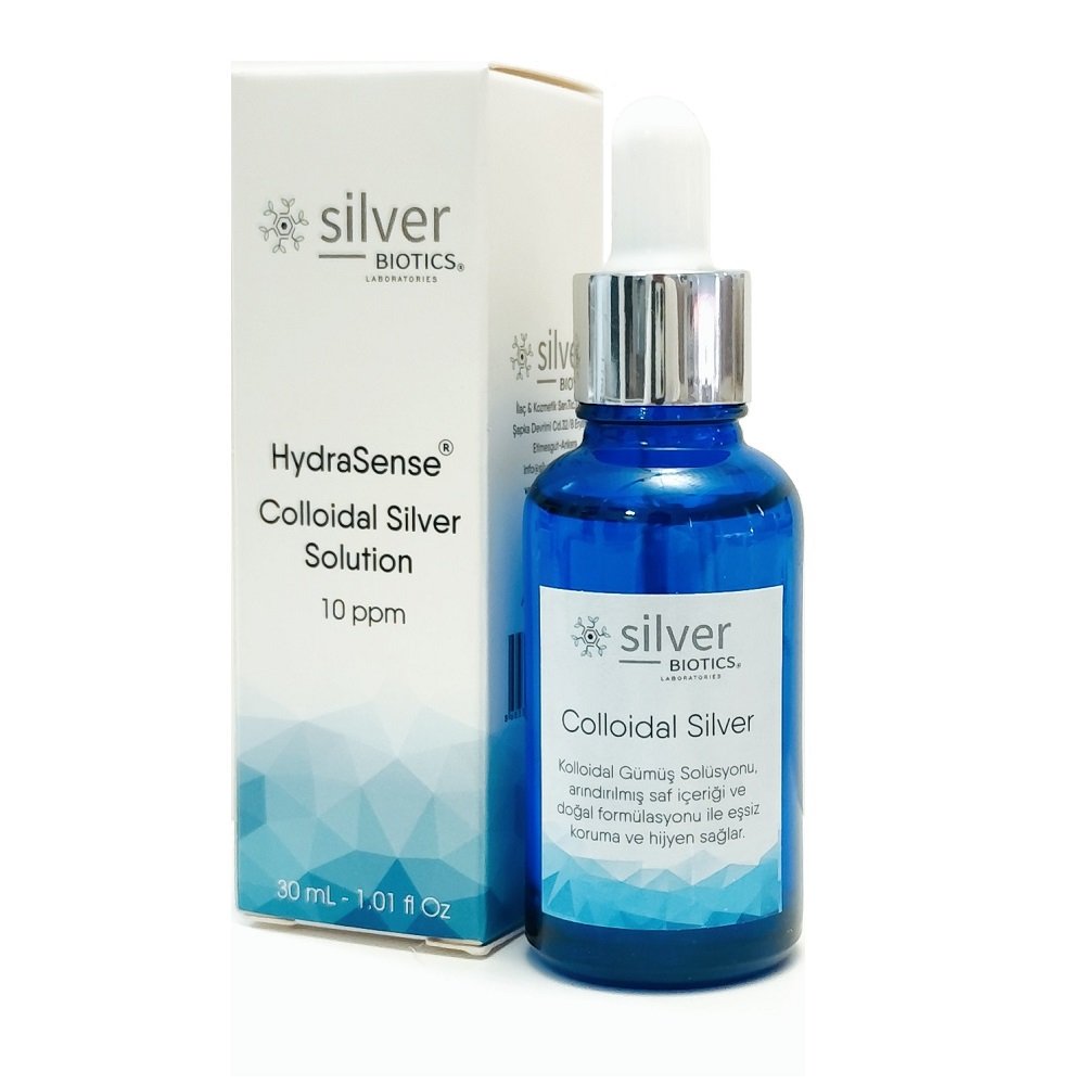 SilverBiotics 10ppm 30ml Cam Damlalık Kolloidal Gümüş Suyu