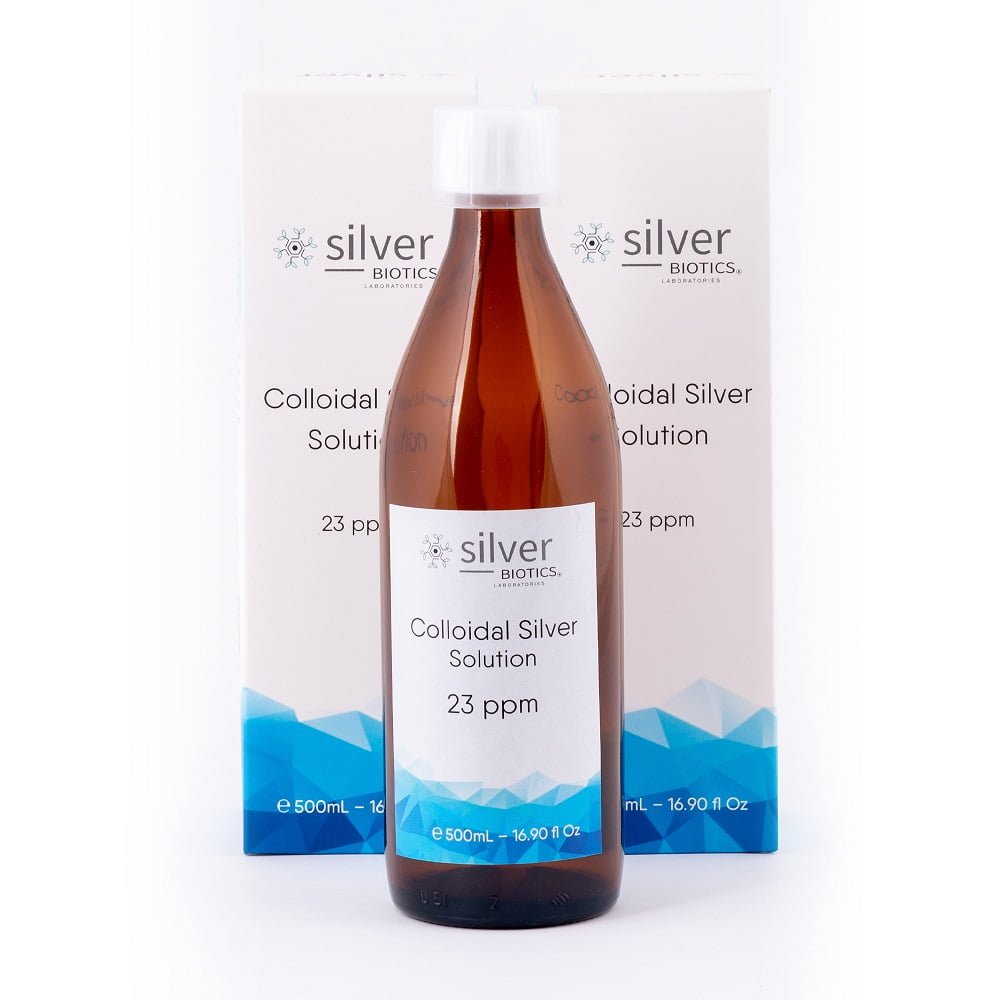 silverBIOTICS 23ppm 500ml 2li Set Kolloidal Gümüş Suyu